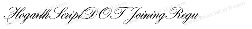 HogarthScriptDOT JoiningRegu字体转换